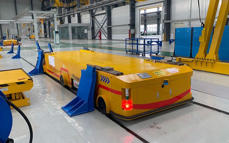 自動化運(yùn)料系軌道小車上的激光雷達(dá)