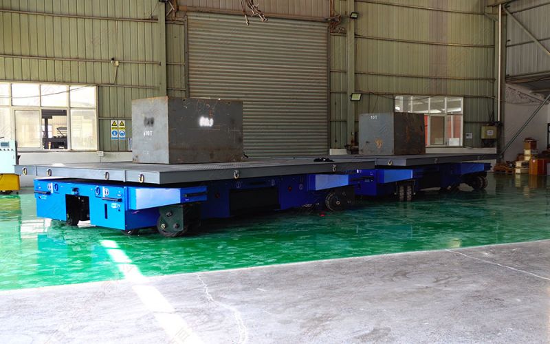 雙車聯動，智領未來：AGV智能無人搬運車開啟大型工件搬運新方案